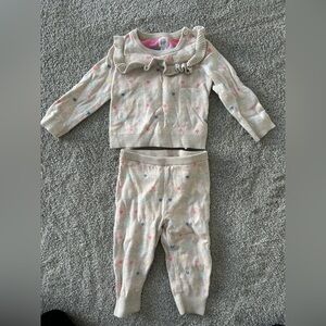 Cozy Beige Toddler Set with Colorful Heart Accents